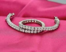 7Ct Round Cut Lab-Created Diamond Women's Tennis Bracelet 14K White Gold Plated