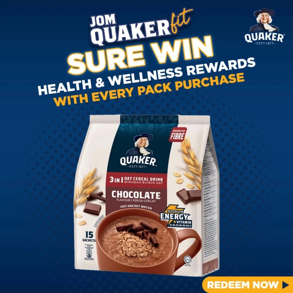 QUAKER 3 en 1 Avena Cereal Bebida Sabor Chocolate 15s x 28g Envío Gratis Foto 4 de 4