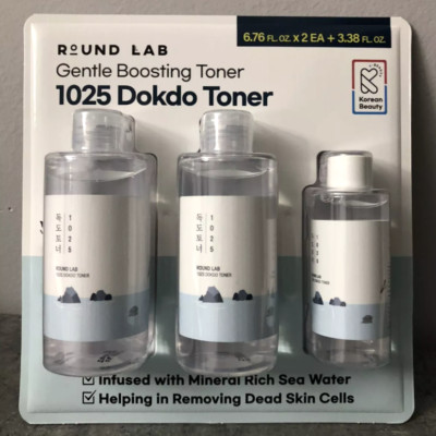 ROUND LAB 1025 Dokdo Toner 3 Bottles 200+200+100ml NEW And SEALED!