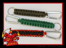Paracord Keychain Lanyard Carabiner - over 50 colors