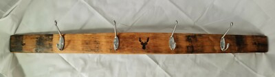 Whiskyfass Stab Kleiderbügel mit Schottischem Hirsch, Garderobe, Kleiderhaken
