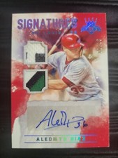 2017 DIAMOND KINGS SIGNATURES HOLO BLUE #DKS-AD ALEDMYS DIAZ #D /10 CARDINALS