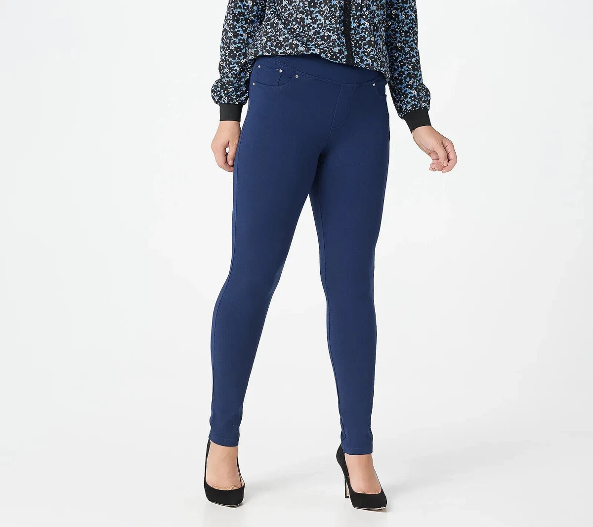 Belle by Kim Gravel Ponte Knit Jeggings-Twilight-Reg 6-NEW-A370351