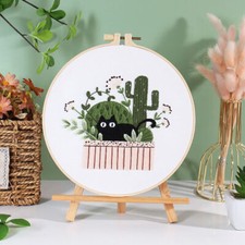 Embroidery Starter Kit for Beginners Cross Stitch Stamped Decor DIY Art Crafts