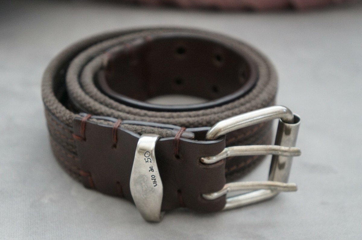 NEW UNO de 50 Unisex Dark Brown Leather Canvas Stamped  display picture 3
