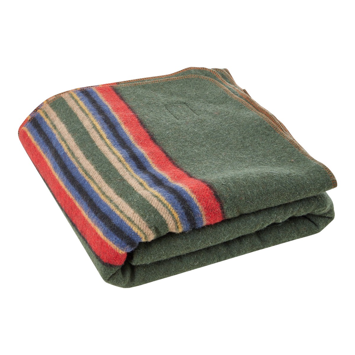 Wool Camping Blanket 64x88 Large Light Grey – 80% Wool, Warm For Hiking & Travel