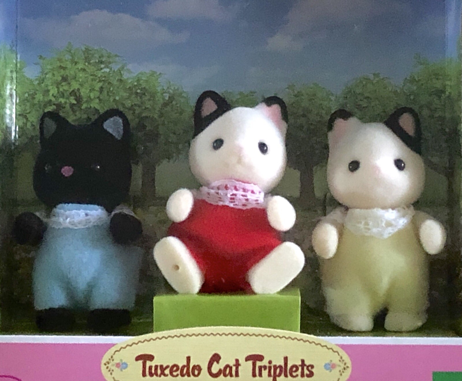 calico critters tuxedo cat triplets