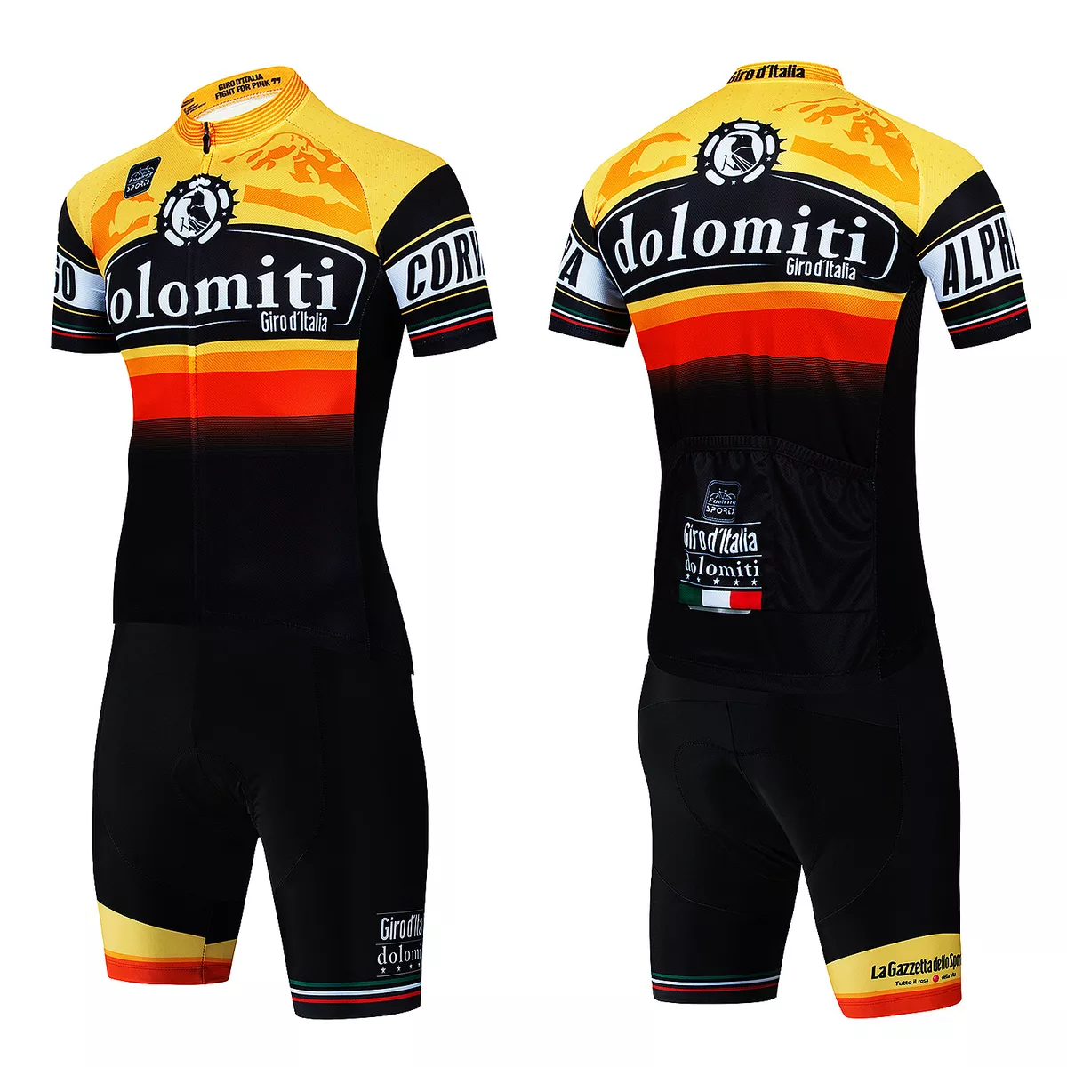 Tuta Ciclismo Dolomiti Italia estivo completo Divisa abbigliamento MTB Gel