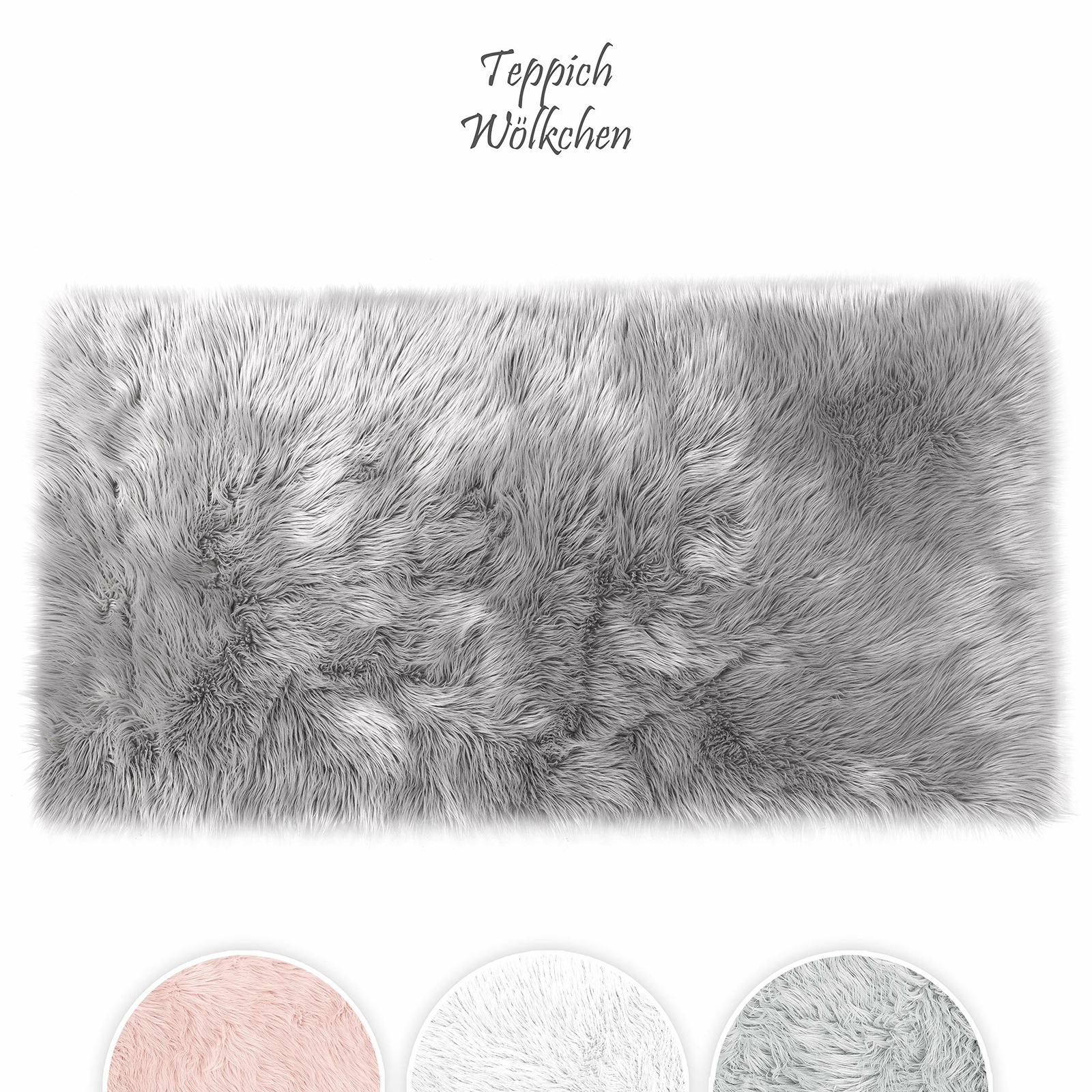 Teppich Wölkchen Tappeto in Finta Pelle di Pecora-Agnello | Morbido e (u6Z)