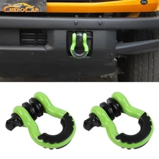 2pc U-Shape Front Bumper Tailgate Tow Hook Shackle for Bronco F150 Silverado RAM