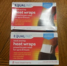 EQUALINE BACK & HIP HEAT WRAPS LOT OF 2 BOXES