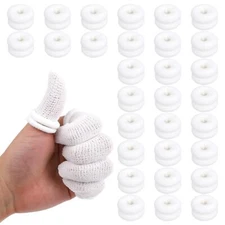 30 Pcs Finger Bandages Tip Roll Cotton Finger Cots for Finger Wounds Sprains