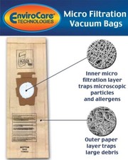 Envirocare 9 2 Belts Kirby Generation 1,2,3,4,5,6 Allergen Filtration Bags