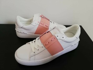 Scarpe sportive con banda bianco rosa in vera pelle, n. 40. Nuove. | eBay