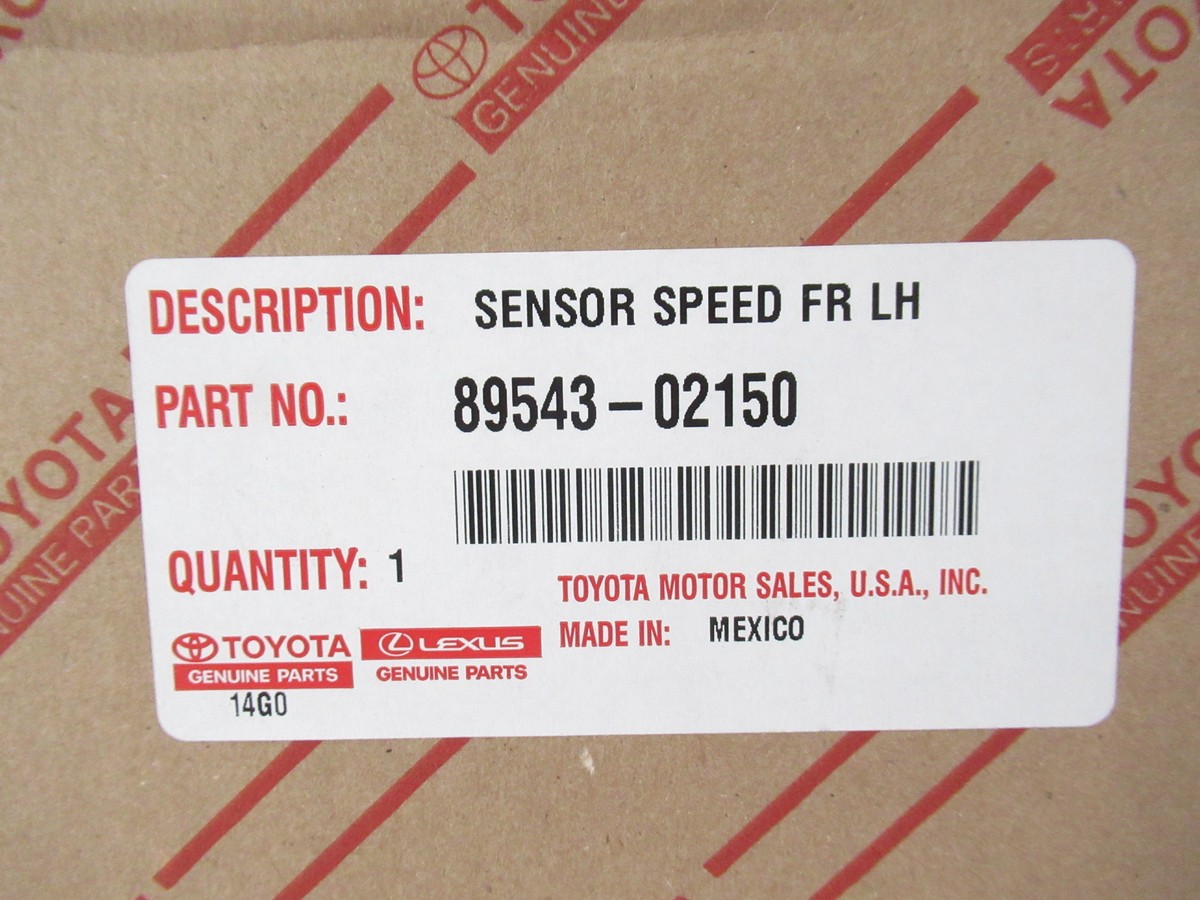 Genuine OEM Toyota 89543-02150 Driver Front Wheel Speed Genuine OEM Toyota 89543-02150 Driver Front Wheel Speed