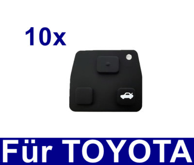 10x Schlüssel Tastenfeld Tastengummi für TOYOTA Corolla Avensis Aygo RAV4 Lexus
