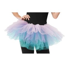 New Women's Pastel Purple Blue Layered Tutu Halloween Costume Small / Med