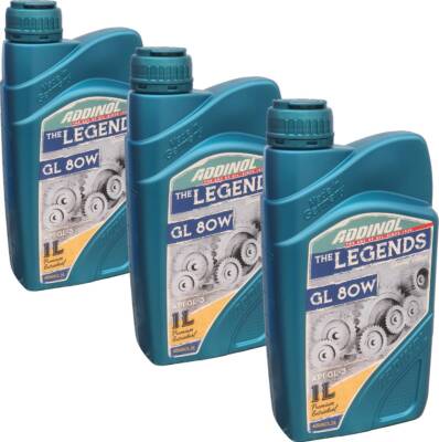 ADDINOL Getriebeöl GL80W 3 Liter 3x1L mineralisch 80W GL-3 Oldtimer