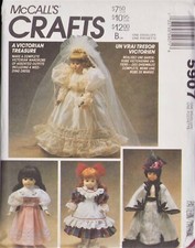 Victorian Doll clothes McCall's 5907 Vintage 1992 Hats 13-16 inch Sewing Pattern