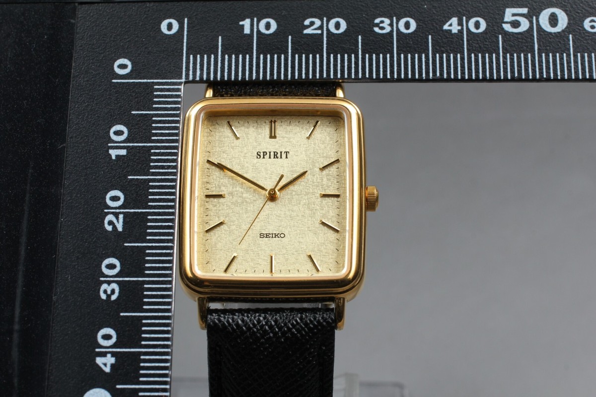 Near MINT] SEIKO Spirit 5E21-5B50 Gold Dial Quartz Men's