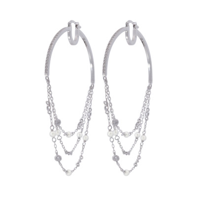 Rue Des Mille - ORZ013M6RH - ORECCHINI BIG HOOPS TRE FILI - GALACTICA ICE