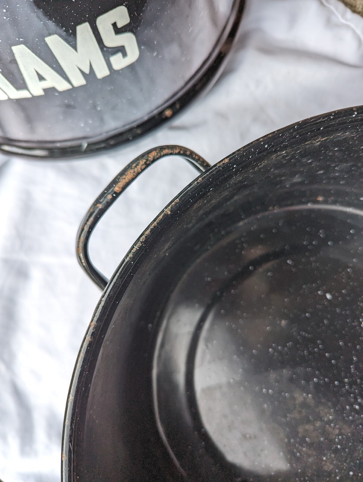 Clam Seafood Steamer Lobster Double Pot brass Broth Spigot Enamelware 15" Vtg eBay