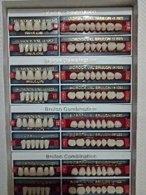 BioRock Two Layer Authentic Full Teeth Set ( Box of 4 Sets ) SHADES AVAILBLE