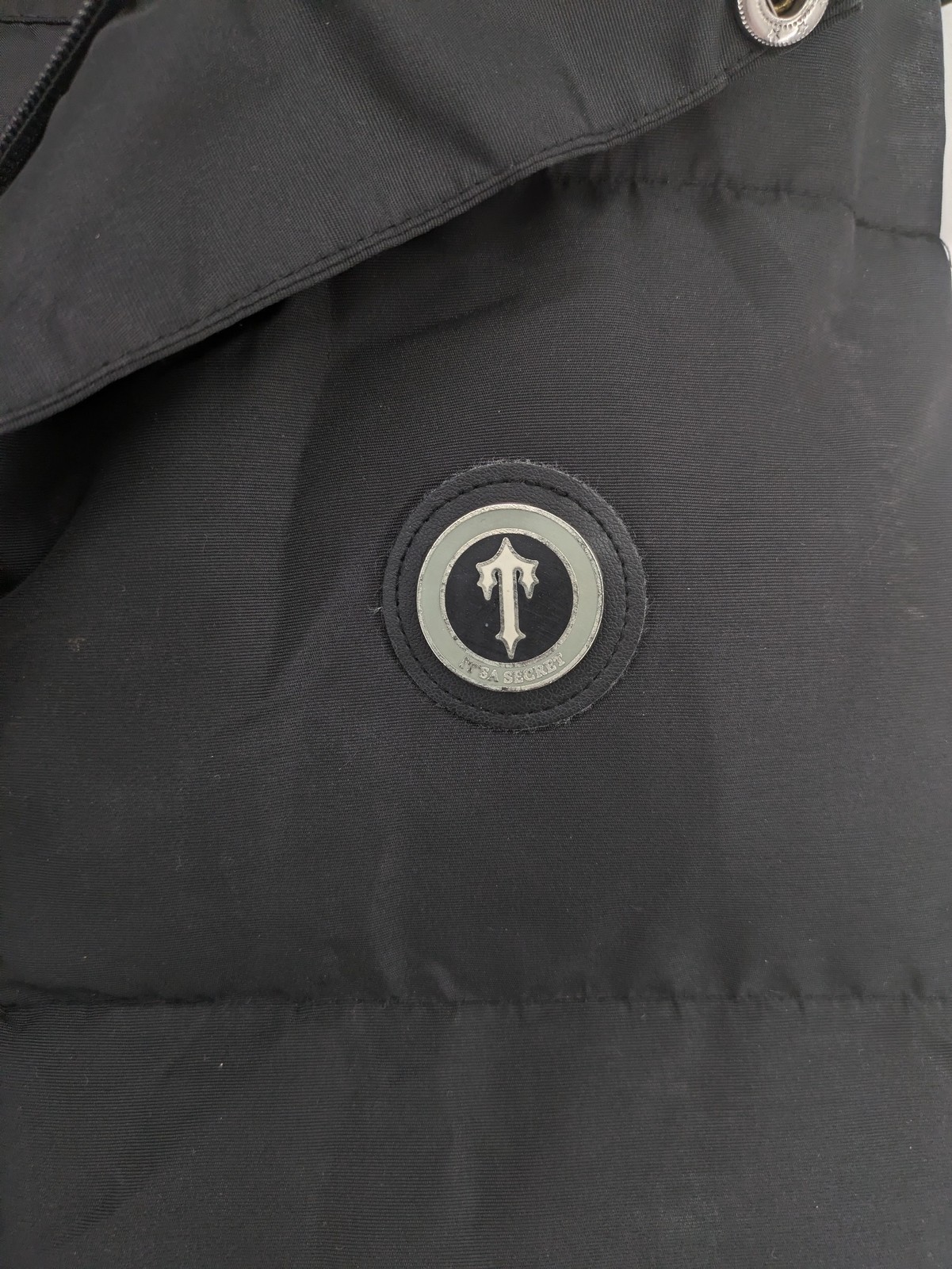 Trapstar Herren Puffer Weste Gilet Größe M Schwarz Steppweste Jacke Logo image 4