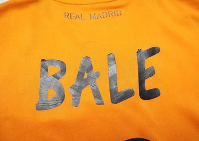 REAL MADRID 2013/2014 THIRD #11 BALE SHIRT KIT JERSEY ORANGE
