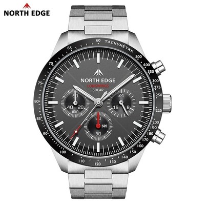 NORTH EDGE 2025 LONGWINGS Herren Quarzuhr Solarbetriebene Stoppuhr Wasserdicht 50