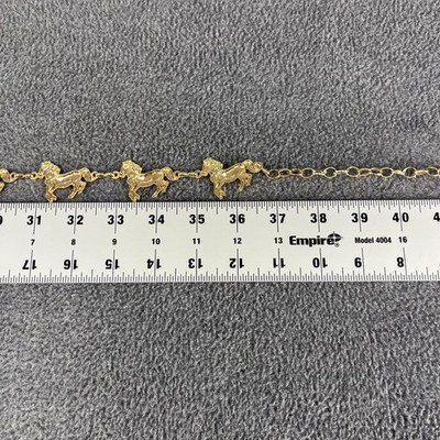 Haute Hippie Chain Belt GOLD HORSE FIGURES Adjustable L / XL  display picture 1