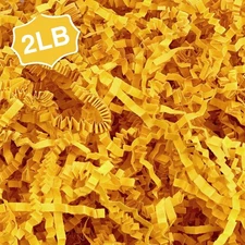 Orange-Yellow Crinkle Paper Shred Filler 2 LB for Gift Box Bag Basket