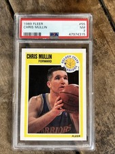 1989 Fleer - Chris Mullin - Golden State Warriors - Graded PSA NM 7
