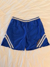 Umbro Men's Vintage Soccer Striped Shorts Size Large, Blue, Nylon, 90s