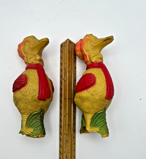 Vintage Viscoloid Celluloid Easter Duck Toy Set of 2