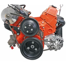 Alternator Kits Pol. 100 Amp 12v GM CS121 SBC V-Belt Bracket Driver Side Low Mou