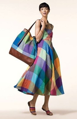Isaac Mizrahi für Liz Claiborne NY Vintage Regenbogen Kleid Gr. 38 ( S /  M )