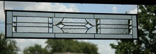 Clear, beveled stained glass window hanging sidelight ,transom ,obscure texture
