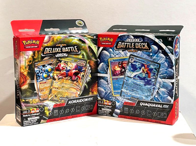Pokémon TCG: Koraidon/Quaquaval ex Deluxe Battle Deck Level 2 NIB Lot of 2