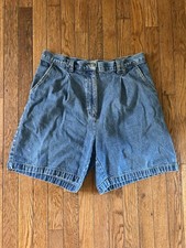 vintage 90s high waisted mom jean shorts size 14