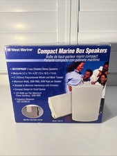 West Marine Compact Marine Box Speakers NOS Waterproof for Boats - Model 1193119