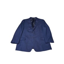 Jos. A. Bank 1905 Collection Blazer 46R Blue Glen Plaid Wool Blend Tailored Fit