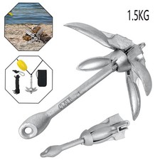 1.5 KG Faltklappanker Klappdraggen Anker Boot mit 10m Ankerleine Transportbeutel
