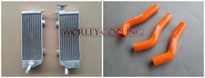 Aluminum Radiator&ORANGE hose FOR KTM 250/450/505 SX-F/SXF 2007 2008 2009 2010