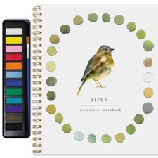 Watercolor Workbook, Water Coloring Book, 12 Different Patterns of Original D...