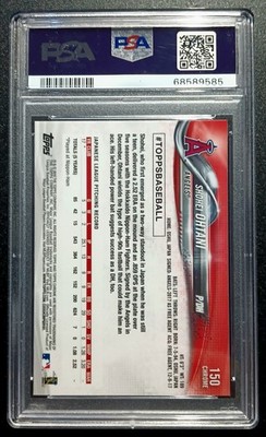 2018 TOPPS CHROME SHOHEI OHTANI #150 PSA 9 MINT ROOKIE CARD
