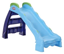 Little Tikes 2-in-1 Wet/Dry Slide, Indoor/Outdoor, Dark Blue