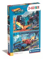 Puzzle 2X60 Super Kolor Hot Wheels Clementoni