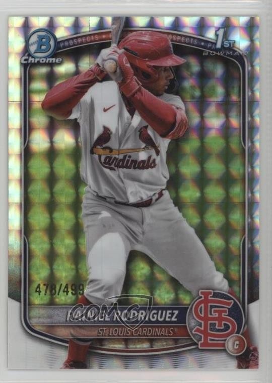 2025 Bowman Chrome Prospects Geometric Refractor /499 Rainiel Rodriguez #BCP-200