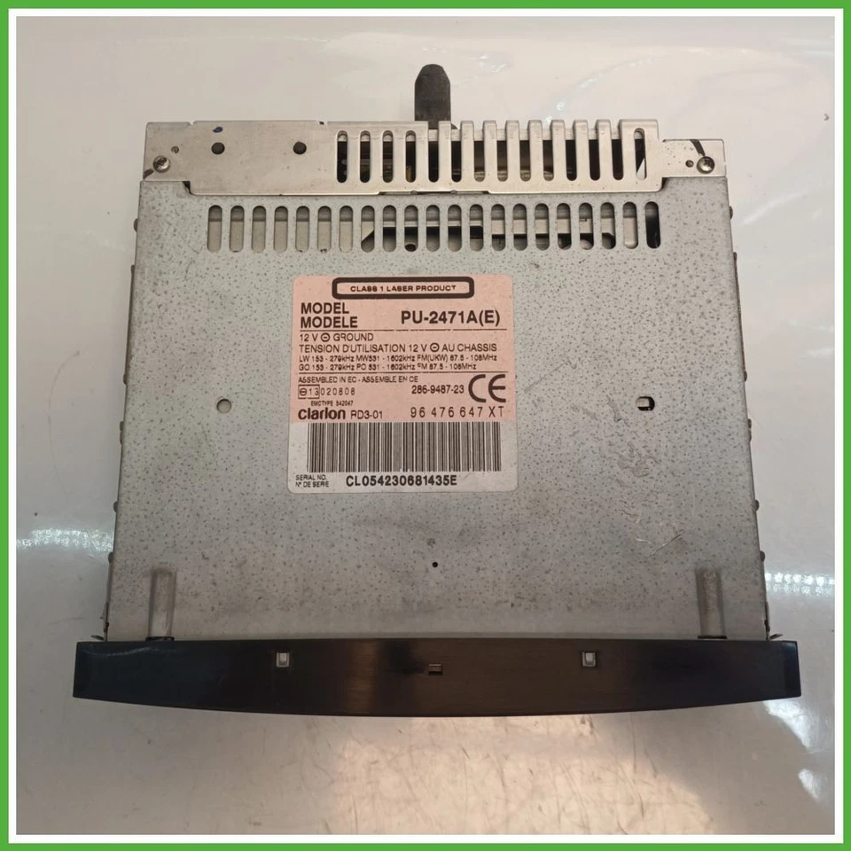 Autoradio PEUGEOT 206 1.1 6564HR 1998 2009 CLARION PU-2471A(E) - Immagine 2 di 4